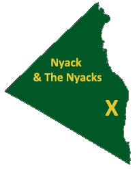 Map of Nyack and The Nyacks, NY and their location in Rockland County